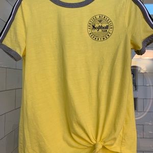 Girls Justice Softball T-Shirt with corner tie